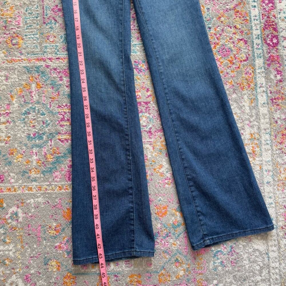 Pilcro Anthropologie Polished Mid Rise Blue Dark Wash Full Length Bootcut Jeans - Picture 9 of 15